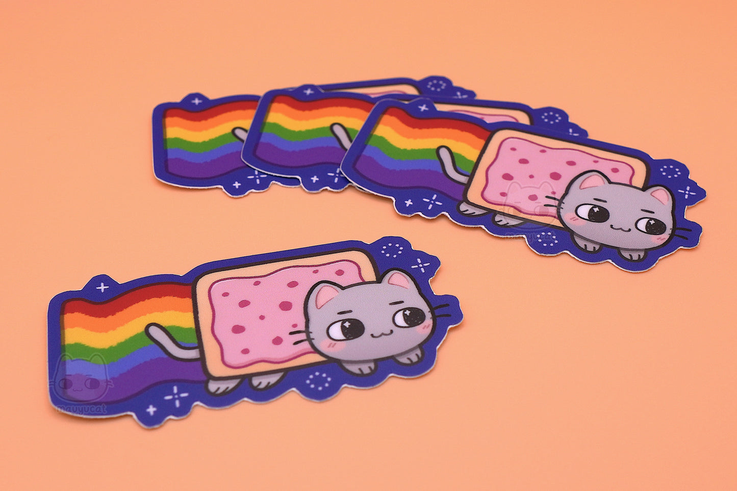Mauyu Poptart Cat 3 inch Matte Vinyl Sticker