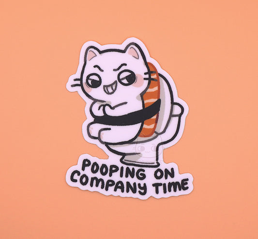 Company Pooping Mauyu 3 inch Matte Vinyl Sticker