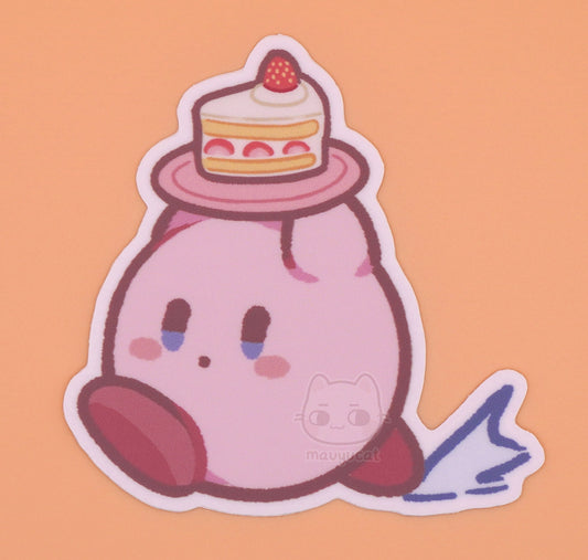Cake Pink Poyo 3 inch Matte Vinyl Sticker